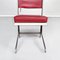 Roter französischer Mid-Century Leder & Stahl Stuhl von Jean Prouvé für Tecta, 1980er 8