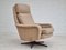 Danish Wool Swivel Armchair With Footstool, 1970s, Set of 2 18