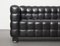 Black Leather Kubus Sofa by Josef Hoffmann for Wittmann, 1980s 4