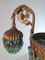 Italian Art Noveau Chandelier in Bronze & Glass Beads 7