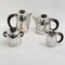 Versilbertes Art Deco Kaffeeservice, 1920er, 5er Set 4