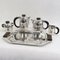 Art Deco Silver-Plated Coffee Service, 1920s, Set of 5 3