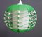 Green & White Plastic Wire Pendant Lamp, 1960s 8