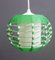 Green & White Plastic Wire Pendant Lamp, 1960s 11
