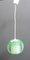 Green & White Plastic Wire Pendant Lamp, 1960s 12