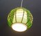 Green & White Plastic Wire Pendant Lamp, 1960s 7