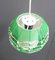 Green & White Plastic Wire Pendant Lamp, 1960s 4