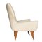 Beige Fabric & Wood Armchairs, 1960s, Set of 2, Image 2
