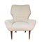 Beige Fabric & Wood Armchairs, 1960s, Set of 2, Image 6