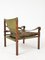 Mid-Century Swedish Rosewood & Green Leather Sirocco Safari Lounge Chair & Ottoman from Arne Norell AB, 1960s, Set of 2 5