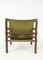 Mid-Century Swedish Rosewood & Green Leather Sirocco Safari Lounge Chair & Ottoman from Arne Norell AB, 1960s, Set of 2 6
