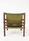 Mid-Century Swedish Rosewood & Green Leather Sirocco Safari Lounge Chair & Ottoman from Arne Norell AB, 1960s, Set of 2, Image 6