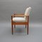 Teak Diplomat Chair in White Bouclé Fabric by Finn Juhl for France & Son 6
