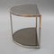 Vintage Semicircle Console or Coffee Table in Chrome Smoked Glass, Image 4