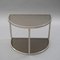 Vintage Semicircle Console or Coffee Table in Chrome Smoked Glass, Image 2