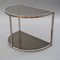 Vintage Semicircle Console or Coffee Table in Chrome Smoked Glass 3
