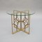 Vintage Round Glass Side Table With Brass Frame, Image 2