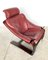 Red Leather Kroken Lounge Chair by Åke Fribytter for Nelo, Sweden 2