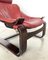 Red Leather Kroken Lounge Chair by Åke Fribytter for Nelo, Sweden, Image 7