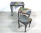 Handmade Chippendale Style Black & Colored Epoxy Resin Nesting Tables, 1940s, Set of 3 4