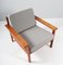 Lounge Chair in Solid Teak and Grey Wool by Torsten Johansson for Bo-Ex, 1960s 2