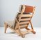 Canvas Lounge Chair in Beech and Leather by Hans J. Wegner, 1960s 9