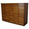 Mid-Century Dutch Industrial Apothecary Cabinet in Oak, Image 1