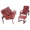 Czechoslovakian Living Room Set in Leather from Ton, 1980, Set of 3 1