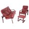 Czechoslovakian Living Room Set in Leather from Ton, 1980, Set of 3, Image 1