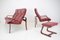 Czechoslovakian Living Room Set in Leather from Ton, 1980, Set of 3 4