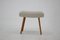 Czechoslovakian Beech Stool in Boucle Fabric, 1960s 2