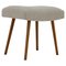 Czechoslovakian Beech Stool in Boucle Fabric, 1960s, Image 1