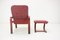 Czechoslovakian Leather Lounge Chair with Footrest from Ton, 1980, Set of 2 4