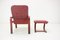 Czechoslovakian Leather Lounge Chair with Footrest from Ton, 1980, Set of 2, Image 4