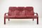 Czechoslovakian Three-Seater Leather Sofa from Ton, 1980, Image 3