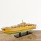 Vintage Model Boat in Painted Wood with Motor 2