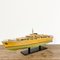 Vintage Model Boat in Painted Wood with Motor, Image 2