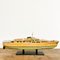 Vintage Modell Boat aus lackiertem Holz mit Motor 8