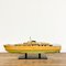 Maquette de Bateau Vintage en Bois Peint avec Moteur 1