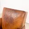Poltrona antica in pelle di pecora con seduta profonda, Immagine 11