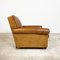 Antique Lounge Chair in Sheep Leather with Deep Seat 2