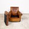 Antique Lounge Chair in Sheep Leather with Deep Seat, Image 12