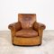 Antique Lounge Chair in Sheep Leather with Deep Seat 7