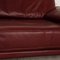 Dark Red Model 2400 Two-Seater Leather With Relax Function from Rolf Benz 4