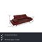 Dark Red Model 2400 Two-Seater Leather With Relax Function from Rolf Benz 2