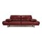 Dark Red Model 2400 Two-Seater Leather With Relax Function from Rolf Benz 1