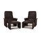 Brown Leather DS 50 Armchairs & Stools With Relaxation Function from De Sede, Set of 4, Image 1