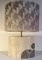 Art Deco Marmor Tischlampe mit Messing Intarsie 7