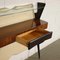 Console Table With Striped Walnut Veneer, Glass & Skai, Italy, 1950s, Image 3