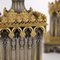 Triptych Neogothic Clock & Candleholders, Set of 3 12